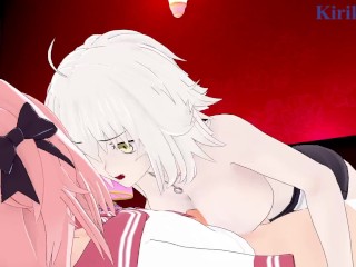 Jeanne d'Arc (Alter) and Astolfo have intense sex at a love hotel. - Fate/Grand Order Hentai