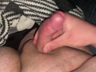 Small Dick Getting Hard - College Guy Masturbating on Friend’s Couch