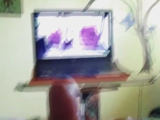 solo I jerk off to porn and spray a mega load of cum on my own stomach