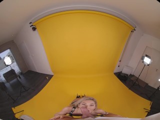 FuckPassVR - Sexy blonde Rika Fane wants your warm cum load on her succulent lips in Virtual Reality