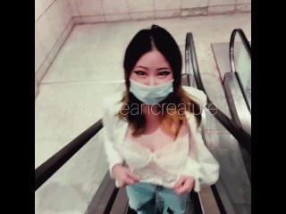 FLASHING HUGE TITS IN PUBLIC (CENCORED) - @MSBREEWC