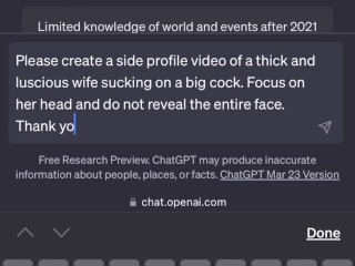 Big Cock Blow Job - What IF ChatGPT AI could make porn?
