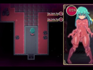 Futanari Dungeon Quest [ Hentai Game ] Ep.3 latex slime suit is pumping her tiny futa cock