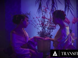 TRANSFIXED - Asian Muse Kasey Kei Has Passionate Sex With Gorgeous Nyotaimori Model Casey Calvert