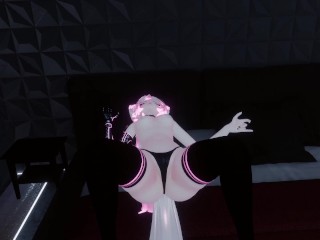 VRChat Girl Cute Moans until she cums with vibrator