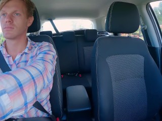 Uber Driver gets Ride of Life!!! THREESOME in the Car - DOUBLE CREAMPIE and SHAKING SQUIRTING ORGASM