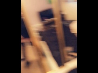 TransWoman solo play in school girl outfit