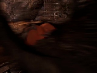 Moonlit Brothel Furry monster werewolf and beautiful girl sex in a cave