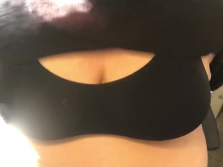 Quick titty flash from the wife at the office