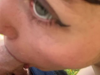 POV tiny titty teen shows you she swallows even though she gags