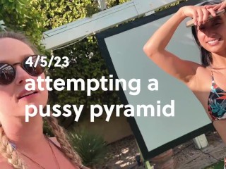 Attempting a pussy pyramid with my friends