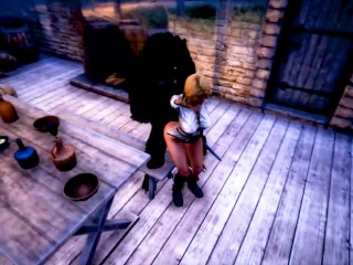 Moonlit Brothel Furry monster werewolf all available scenes in the game