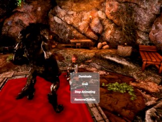 Moonlit Brothel Furry monster werewolf Girl knight anal sex