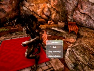 Moonlit Brothel Furry monster werewolf Girl knight anal sex