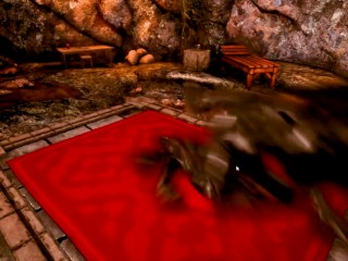 Moonlit Brothel Furry monster werewolf blowjob for hairy monster