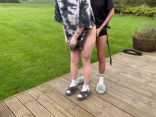 Lesbians almost get caught fucking in public (more on onlyfans@girlsonfilm333)