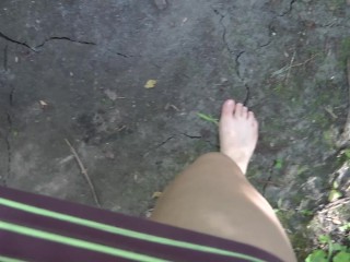 marking my territory peeing in the forest