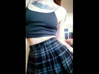Show You My New Short School-Girl Skirt