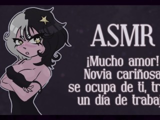 ASMR Español 🖤 | Tu novia amorosa te monta tras un largo día de trabajo