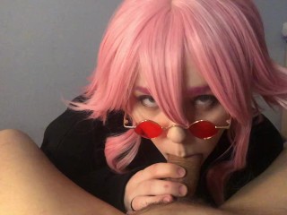 Juicy blowjob with cum in mouth from cutie Dori|Genshin Impact|Dori|blowjob|creampie|cosplay|60FPS|4