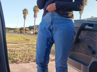 Pissing my pants next to a public road...trying more risky things.