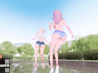 【KKS／MMD】"Kiss me 愛してる" 藤原千花 白銀圭【かぐや様は告らせたい】