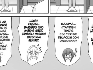 KAZUMA X DARKNESS X MEGUMIN - Kazuma folla fuerte con Darckness -Konosuba - Doujin en español