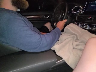 Peeing on hubby while he drives