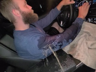 Peeing on hubby while he drives