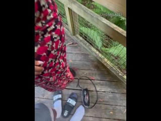 A woman saw me sucking dick so she turned around