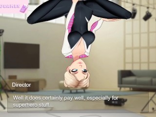 Spider Gwen has fun with you. [Full Gallery hentai game] KISS MY CAMERA Fandub