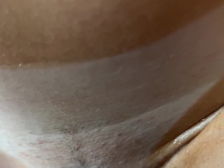 BG. In oil. Lustful neighbor poured oil on herself and came to my room so that I cum on her tits