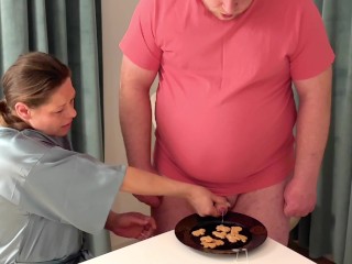 Preview: Feeding him cookies with his own cum