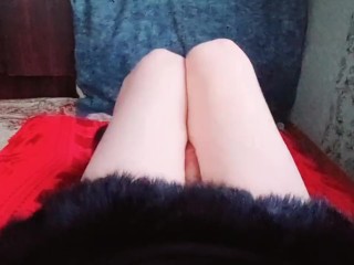 Cute white legs crossdresser amateur home alone