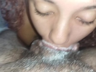 fucked his dick in the back of my throat making my eyes water filling my mouth with2extreme creampie