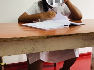 A/L Results කියන්න ගිහිපු කෙල්ල.. High School Girl With Her Teacher On The Table