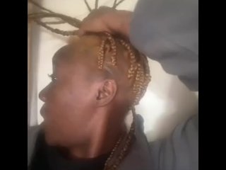 BOXBRAIDS / Braiding : getting my blonde natural hair did (yeah I do hair)