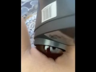 FAT PUSSY ORGASMS ON PULSATING MASSAGER