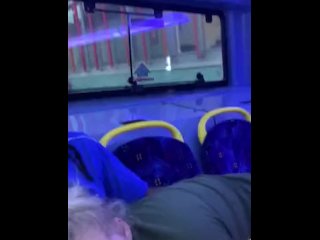 BLONDE GIVES RISKY BLOWJOB ON BUS PART 2