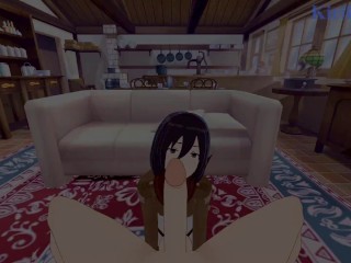 Mikasa Ackerman and I have intense sex in the bedroom. - Attack on Titan POV Hentai