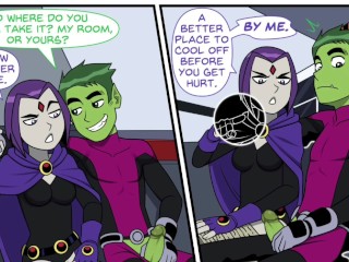 Teen Titans Emotobat Sickness Part 4 - Threesome Robin with Vin and Starfire