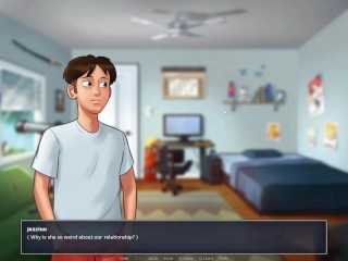 Summertime saga #38 - Rubbing my cock on the yoga teacher - Gameplay