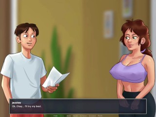 Summertime saga #38 - Rubbing my cock on the yoga teacher - Gameplay