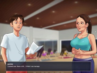 Summertime saga #38 - Rubbing my cock on the yoga teacher - Gameplay