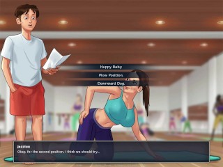 Summertime saga #38 - Rubbing my cock on the yoga teacher - Gameplay