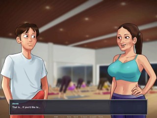 Summertime saga #38 - Rubbing my cock on the yoga teacher - Gameplay