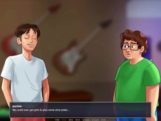 Summertime saga #38 - Rubbing my cock on the yoga teacher - Gameplay