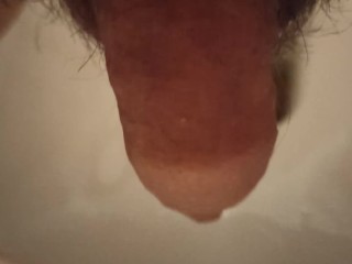 In the toilet, I piss, masturbate my dick dry to the boner, and something else).