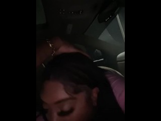 Getting Head from girlfriend's friend in the parking lot