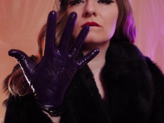 ASMR: fur coat and ripped latex gloves (Arya Grander)